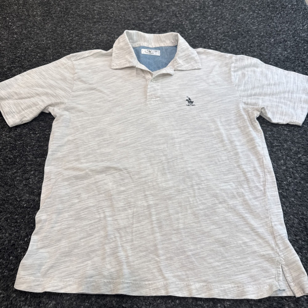 Santa Barbara Polo & Racquet Club Polo Shirt Mens medium preppy, aesthetic